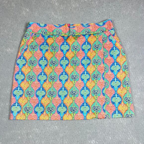 Peter Millar Skirt Womens Size 12 Multicolor Floral Print Golf Tennis Stretch - Picture 1 of 11